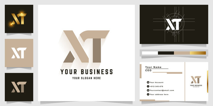 Letter XT or XA monogram logo