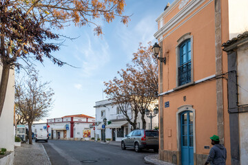 Central street of the village of Santa Barbara de Nexe