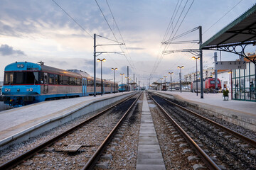 Fototapeta na wymiar Train station in Faro city