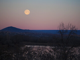 moon over the mountains