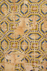 Traditional azulejo artwork of Portuguese houses