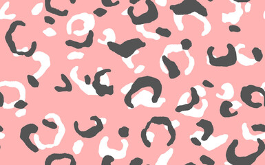 Abstract modern leopard seamless pattern. Animals trendy background. Color decorative vector stock illustration for print, card, postcard, fabric, textile. Modern ornament of stylized skin.