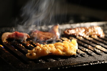 こんがりと美味しそうに焼けたミノ（焼肉）