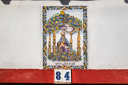 Virgin Mary azulejo artwork