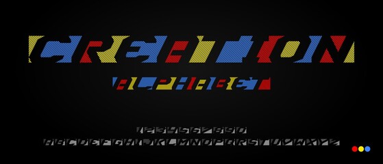 Modern creative alphabet with urban style template