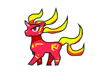 Little Unicorn character Vector