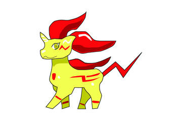 Little Unicorn character Vector