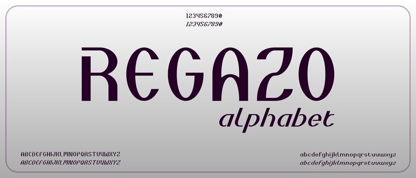 Regazo, modern creative alphabet with urban style template