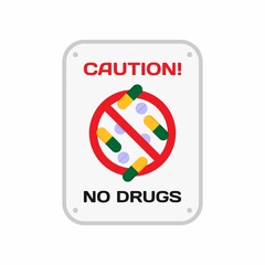 No Drugs Icon : Healthcare Theme, Infographics and Other Graphic Related Assets.