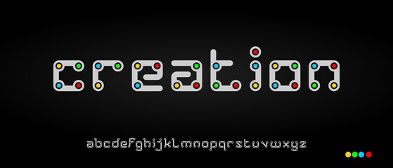 Modern creative alphabet with urban style template