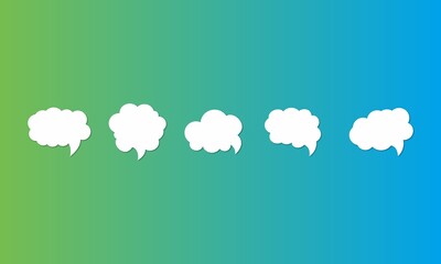 Abstract speech bubbles element clouds used in social networks