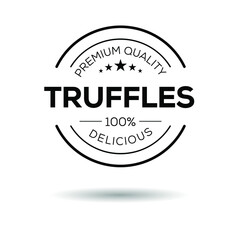 Creative (Truffles) logo, Truffles sticker, vector illustration