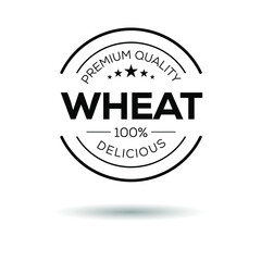 Creative (Wheat) logo, Wheat sticker, vector illustration.
