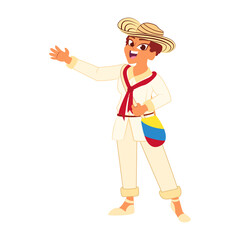 Isolated cumbia dancer Colombian culture Vector illustration