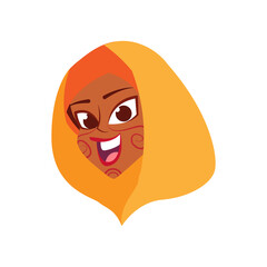 Isolated guajira indigenous Colombian woman Vector illustration