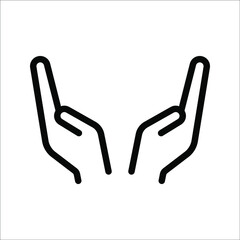 Icon hand illustration, on a white background, eps 10.