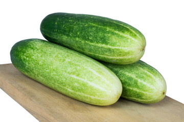 Cucumber isolated. Cucumber on white. Full depth of field. With clipping path