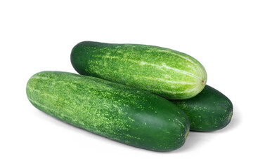 Cucumber isolated. Cucumber on white. Full depth of field. With clipping path