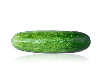 Cucumber isolated. Cucumber on white. Full depth of field. With clipping path