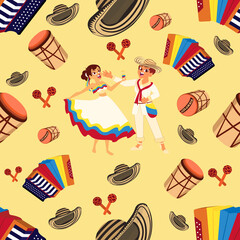 Isolated typical muleteer colombian culture Vector illustration