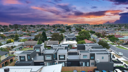 Brick Veneer town houses in Melbourne Victoria Australian Suburbia 