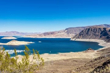 Deurstickers View of Lake Mead with Low Water Levels © Kate Scott