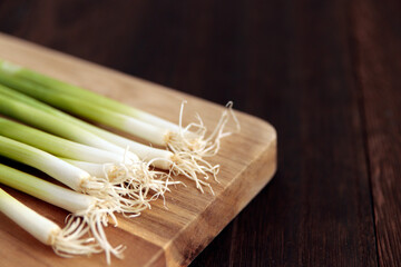 Kujo green onions on the table