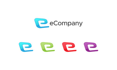 E Letter form logo design