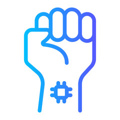 Obraz premium chip gradient icon