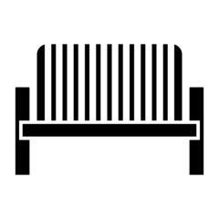 glyph garden chair isolated on white background