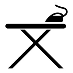 glyph ironing board isolated on white background