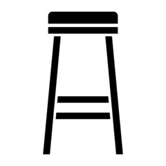 glyph tall chair isolated on white background