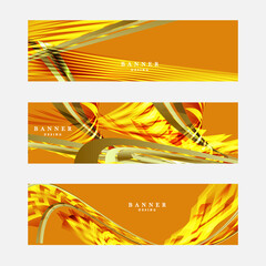 Set of yellow gold background design