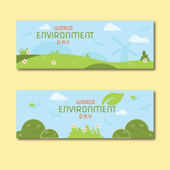 Fototapeta premium PrintWorld Environment Day. Education and campaigns about the importance of protecting nature. social media posts for World Environment Day.