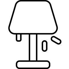 floor lamp outline icon