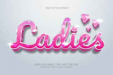 Ladies Editable Text effect 3D Luxury Style