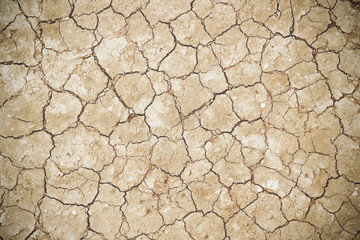 Cracked soil texture drought season in agricultural field with seamless patterns background