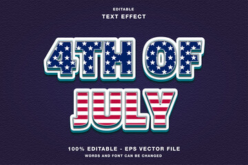 4Th of July USA Independence Day Text Effect