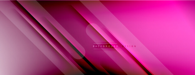 Abstract background - lines composition created with lights and shadows. Technology or business digital template. Trendy simple fluid color gradient abstract background with dynamic