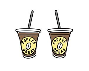 コーヒーが入った2つのカップ