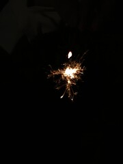 Fototapeta premium sparkler on black background