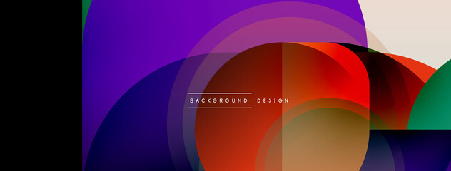 Round triangle shapes lines and circles. Geometric vector illustration for wallpaper banner background or landing page