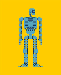 Robot pixel art. Cyborg 8 bit. pixelated Vector illustration