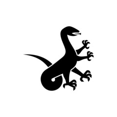 Salamander Heraldic animal silhouette. lizard Fantastic Beast. Monster for coat of arms. Heraldry design element.