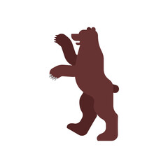 Bear Heraldic animal. Fantastic Beast. Monster for coat of arms. Heraldry design element.