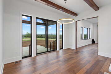 Open concept dining and living room