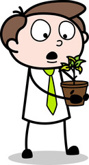 child with a watering can