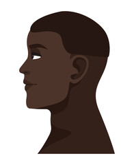 afro young man character