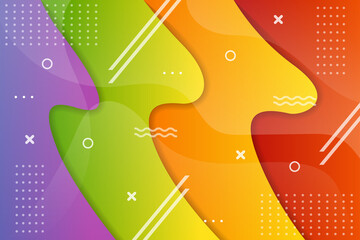Abstract wavy background with modern gradient colors. Trendy liquid design. Motion wave. Vector illustration for banners, flyers and presentation.