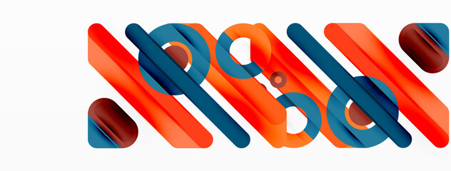 Creative geometric wallpaper. Minimal lines and circles background